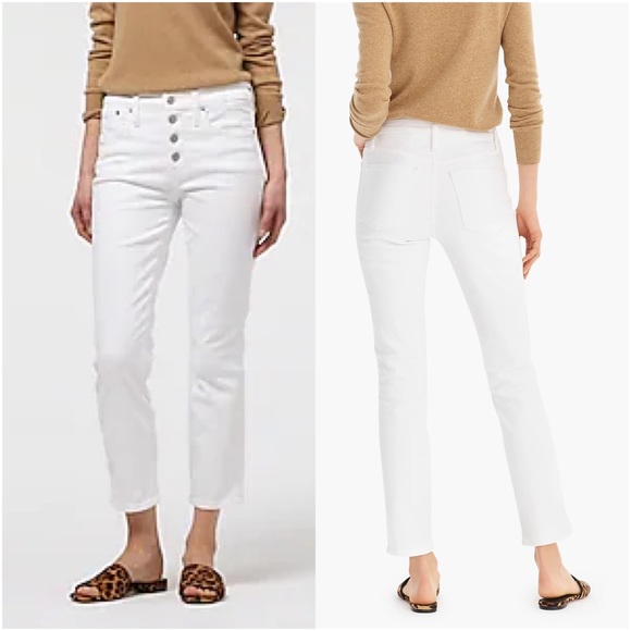 J. Crew 10" Vintage Slim-Straight Jean in White - Picture 15 of 16